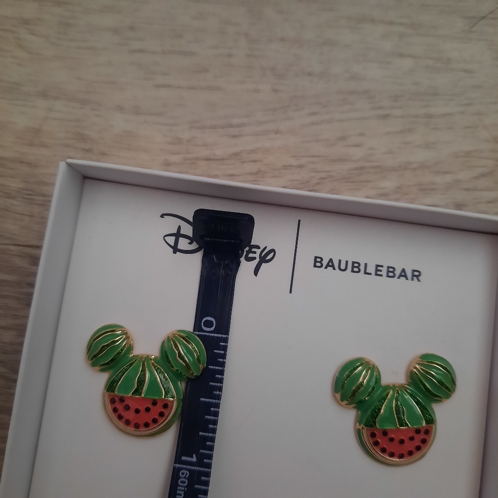 Disney x BaubleBar Mickey Mouse Watermelon Earrings - Picture 4 of 5